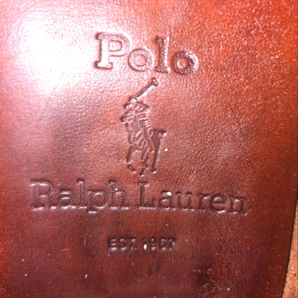 Polo Ralph Lauren Full Leather Upper Strap and Brass Buckle Loafers - Picture 2 of 6
